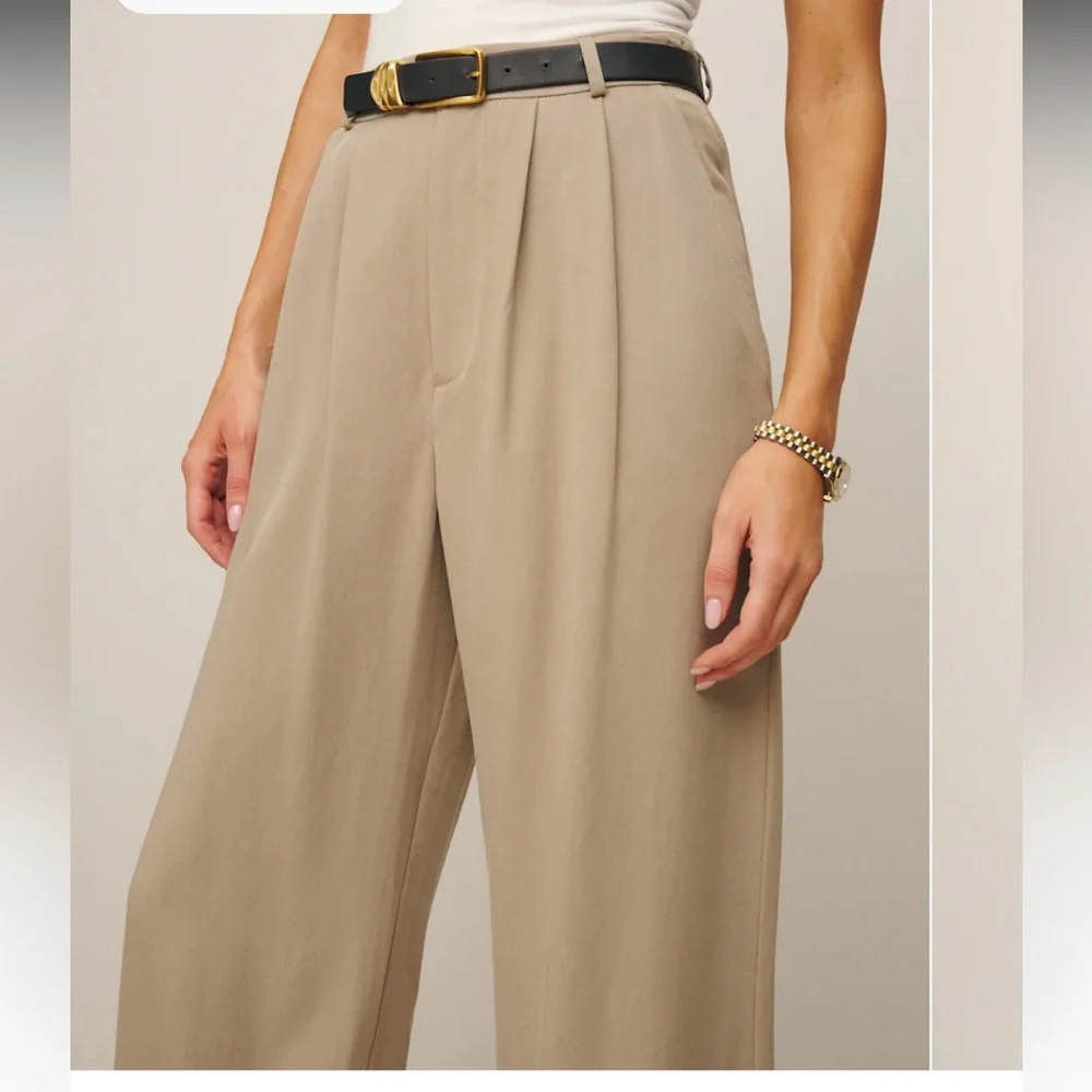 Reformation - Mason Pant in Khaki (size: 8P) NWT - Picture 4 of 14